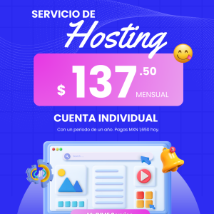 Renovación Hosting Anual *una cuenta*