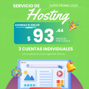 Renovación Hosting Anual ***Tres Cuentas***